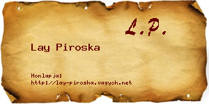 Lay Piroska névjegykártya