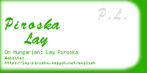 piroska lay business card